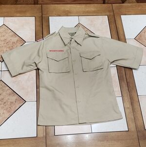 Boy Scouts Uniform Shirt Youth Medium Tan Khaki